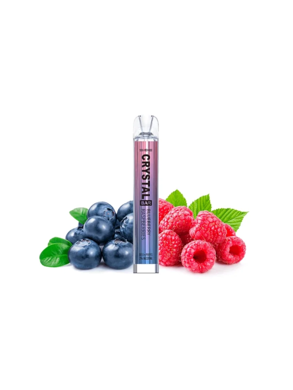 Crystal Bar Blueberry Raspberry Disposable Vape Mesh 20mg 600puffs