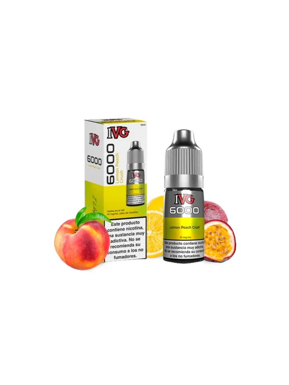 IVG 6000 Lemon Peach Crush 10ml 20mg Salt E-liquid