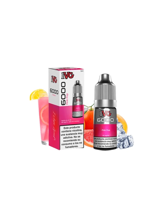 IVG 6000 Pink Pop 10ml 20mg Salt E-liquid