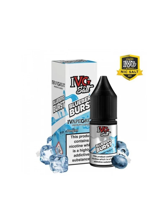 Ivg Salts Blueberg Burst 20mg 10ml 50/50 NicSalt e-liquid