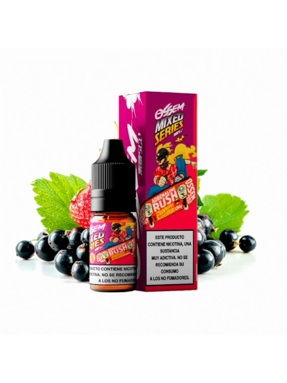 Ossem Salt Adrenaline Rush Strawberry Blackcurrant 10ml 20 mg e-liquid